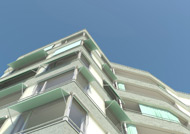 Visualisierung Architektur Wettbewerb Aussen Wohnungsbau Schwerzenbach Schweiz 2009