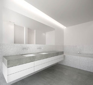 Visualisierung Architektur Innen Neubau Badezimmer 2010