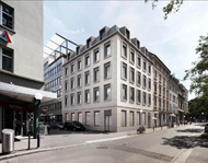 Visualisierung Architektur Wettbewerb Aussen Mischnutzung Loewenstrasse Zuerich 2012