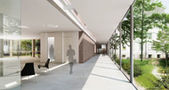 Visualisierung Architektur Wettbewerb Innen Privatklinik Oetwil am See 2014 1. Platz