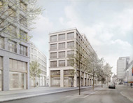 Visualisierung Architektur Wettbewerb Aussen Mischnutzung City Center Rapperswil 2016